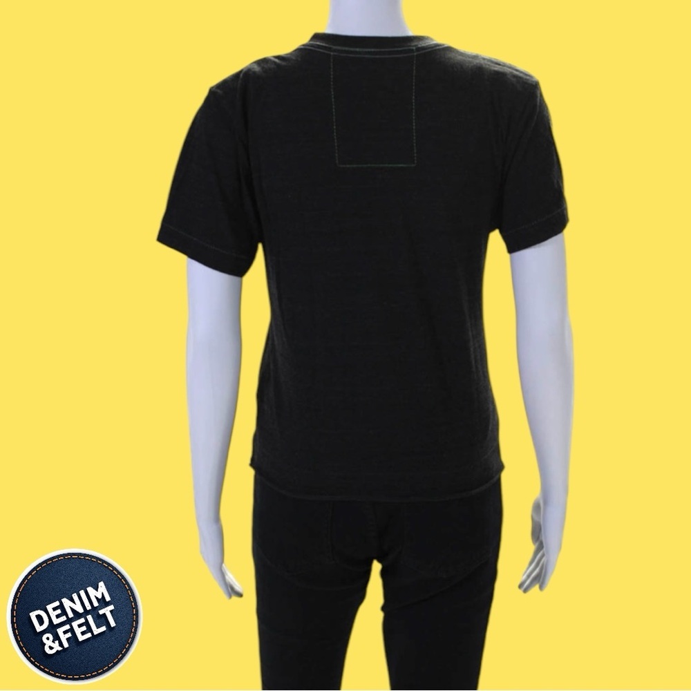 AVIATOR NATION Women's Smiley Stitch Boyfriend Tee | Color: Charcoal | EUC!!😃🌈 - Picture 13 of 16